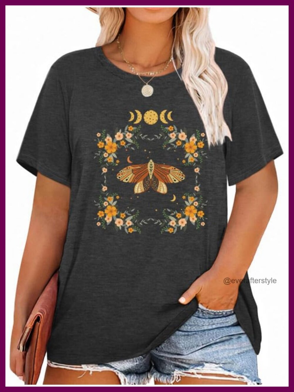 Plus Size Graphic T-Shirt Crew Neck Short Sleeve Summer
